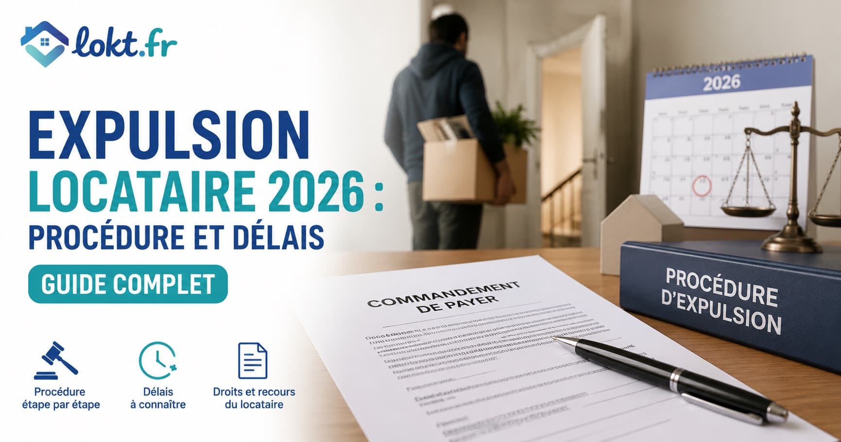 Expulsion locataire 2026 : procédure et délais