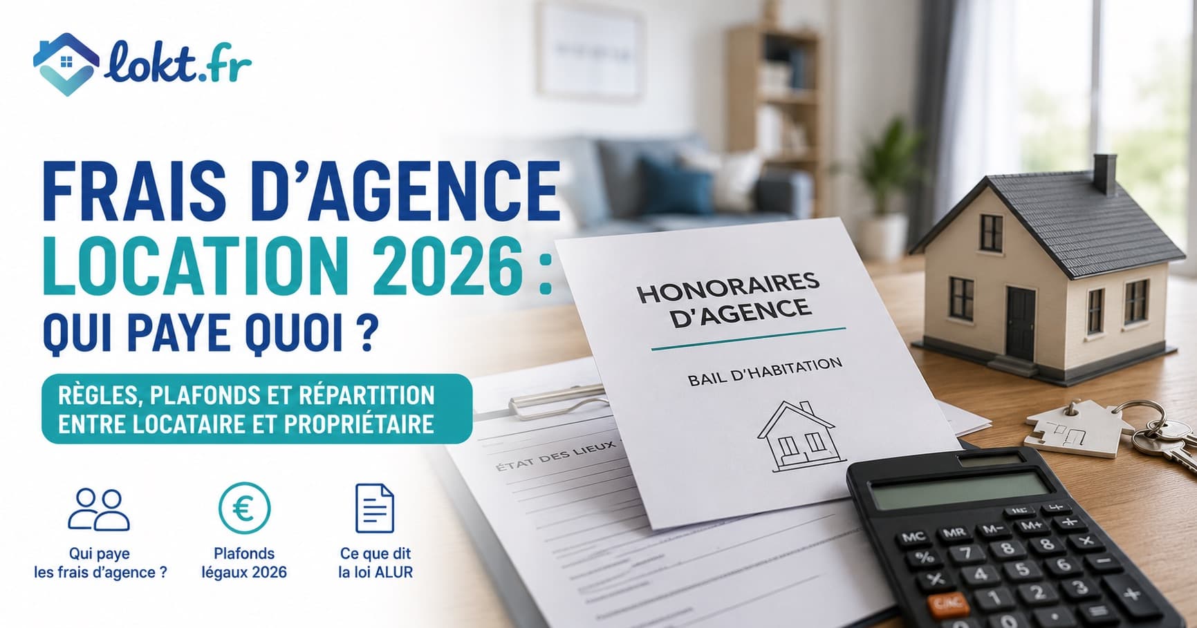 Frais d'agence location 2026 : qui paye quoi