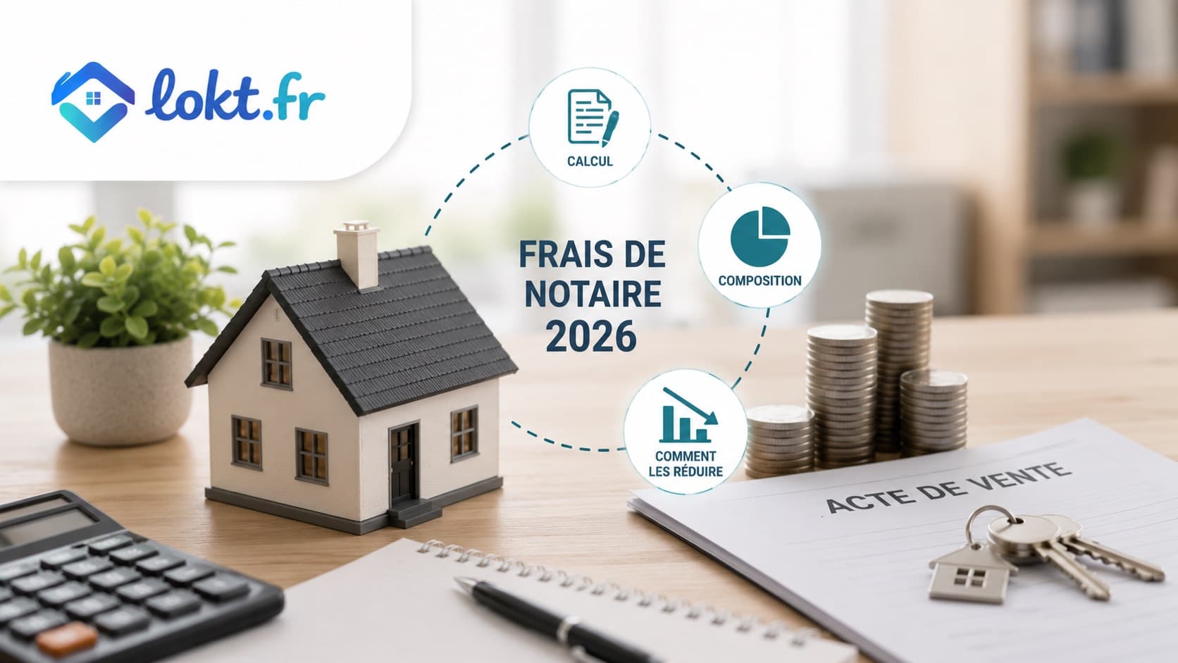 Frais de notaire 2026 : calcul exact, composition et comment les réduire