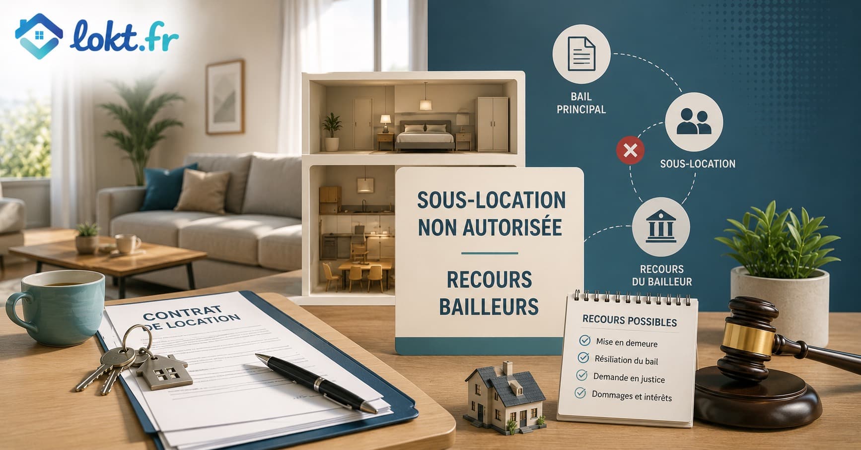 Sous-location non autorisée : recours du bailleur 2026