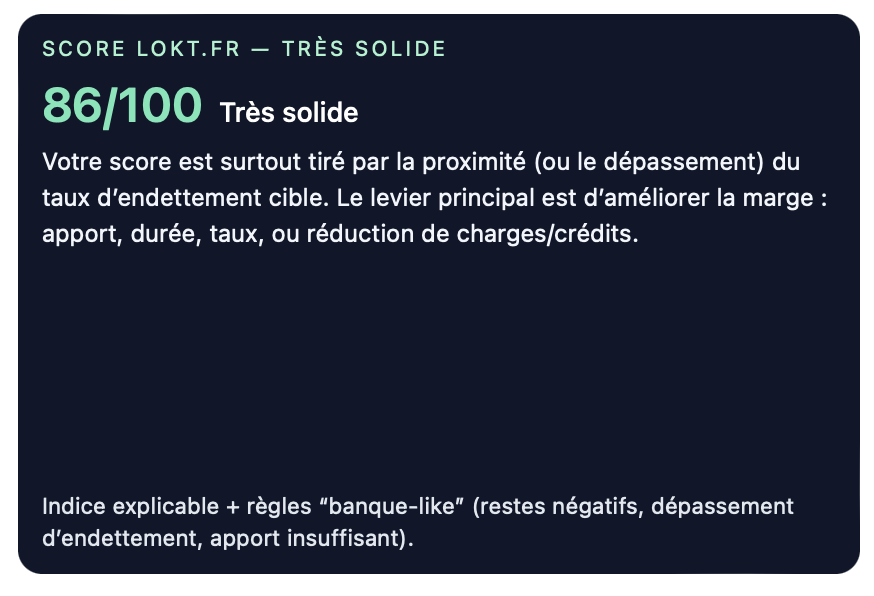 Capture de la calculette lokt.fr